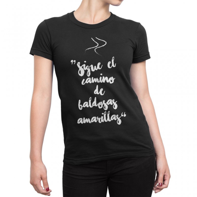 Mago de Oz - Baldosas Amarillas - Camiseta Negra Mujer Mago de Oz - Baldosas Amarillas - Camiseta Negra Mujer